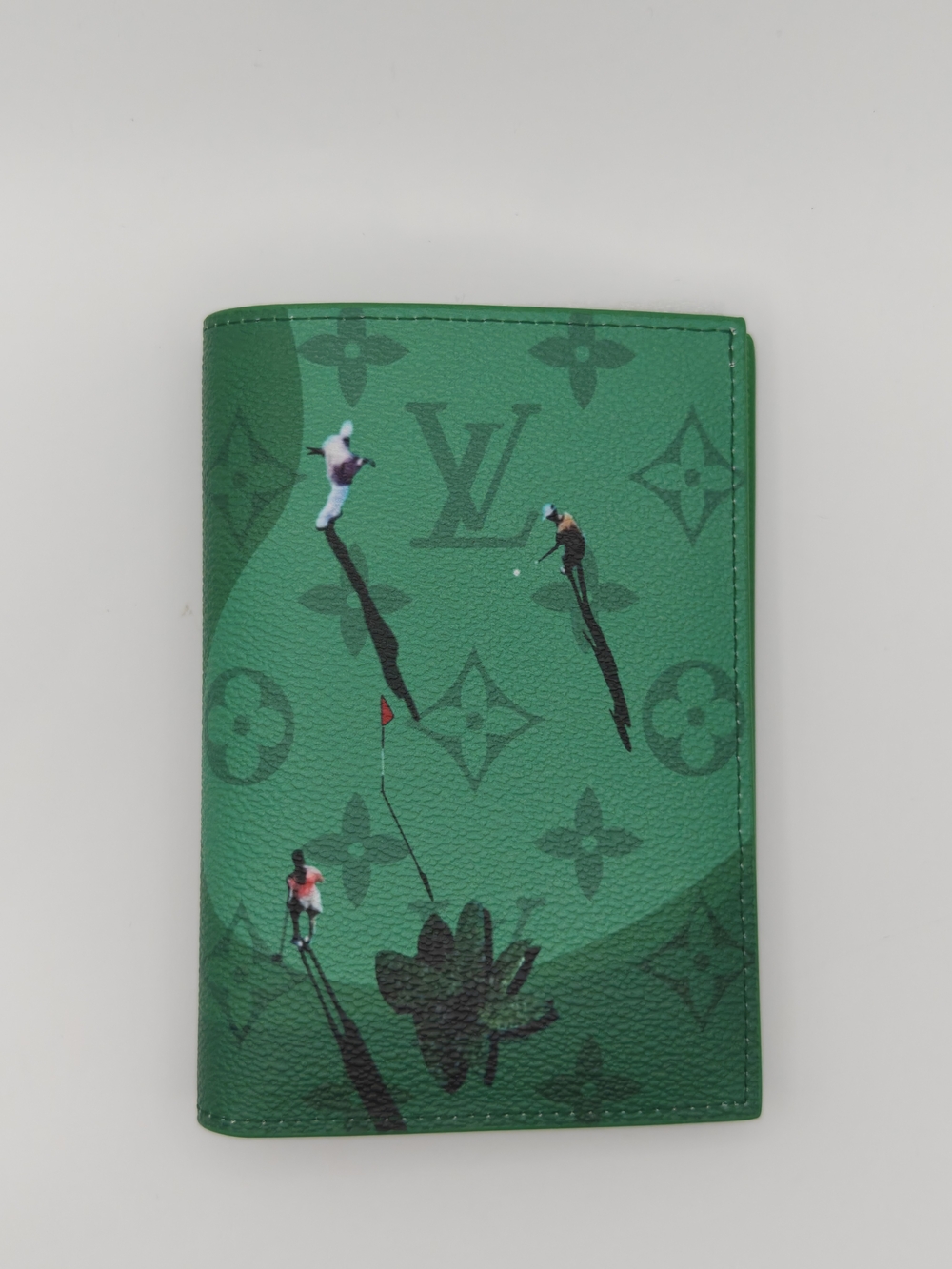 Louis Vuitton Green Golf Monogram Passport Cover